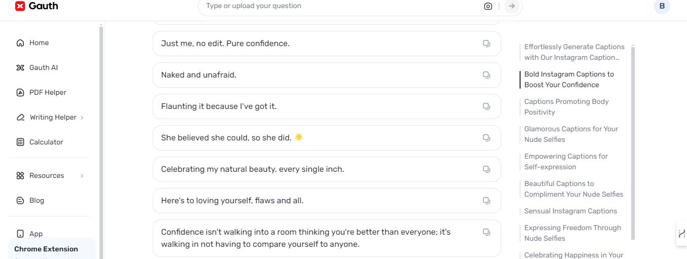 Captivating Nude Selfie Captions: Crafting the Perfect Words with Gauth